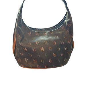 Dooney & Bourke GUC Brown Monogram Hobo Bag